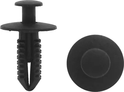 Image de 20pcs 7mm x 7mm Trou fixation aile porte rivets plastique noir Clips pour voiture