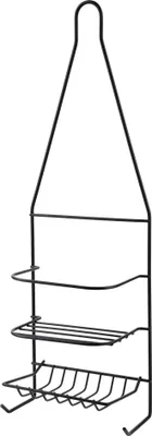 Zdjęcie produktu dla Carl Black Półka Łazienkowa 15X9,5X46Cm2 Półki + 2 Wieszaki