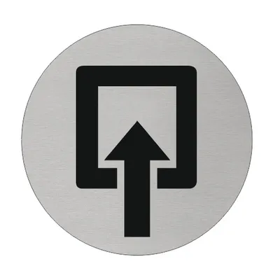 Produktbild von CombiCraft Aluminium Türschild 'Eingang' zur Eingangskennzeichnung - Ø75mm mit 3M-Klebeband