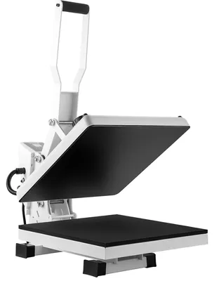 Obrázok produktu pre Profesionálny tepelný lis na textílie – 38 x 38 cm – 1200 W – digitálna sublimačná tlačiareň – biela