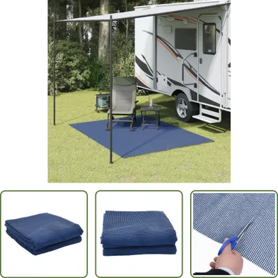 Image de The Living Store Campingteppich Blau 2,5x2 m