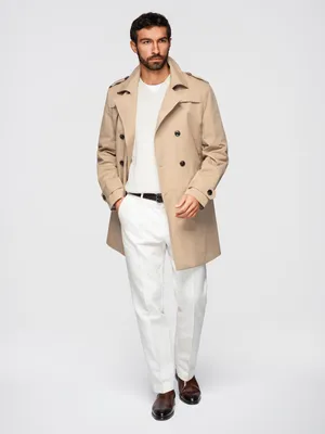 Produktbild von OMBRE Trenchcoat Slim Fit Eleganz Klassisch OM-COLC-0146 beige XXL