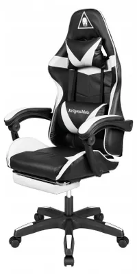 Productafbeelding van Kruger&Matz KM0790 Gamingstoel met voetensteun GX-150, zwart-wit