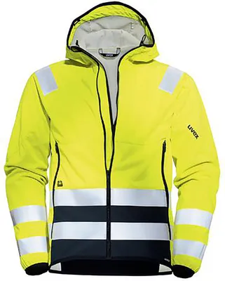 Produktbild von uvex Softshelljacke protection flash gelb, grau, warngelb Gr. XS