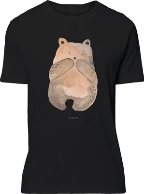 Produktbild von Mr. & Mrs. Panda S T-Shirt Bär Verlust - Schwarz - Geschenk, Teddy, oberteil, Shirt, Spruch-Shirt, Tshirt, Trauer Trauergeschenk Traurig Trösten Trost Liebeskummer