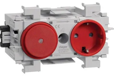 Obrázok produktu pre Hager GS11013020, Červená, IP20, 250 V, 10 kusov