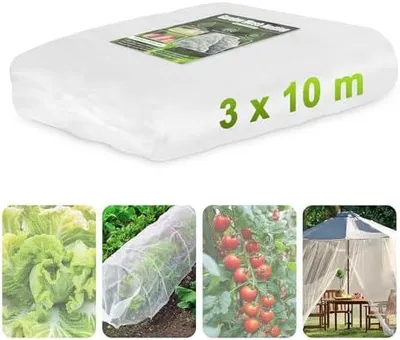 Produktbild von Gemš¹seschutznetz, RIFNY Insektenschutznetz Gemš¹se Feinmaschig fš¹r Garten Hochbeet Tunnel, Gew?chshaus Pflanzen Vogelnetz Fliegengitter Schš¹tzen Obstb?ume Gemš¹se vor Insekten (3x10m)