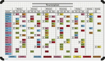 Produktbild von Tourenplan Magnettafel-Set 1120x900mm für 40 Patienten/1 Woche