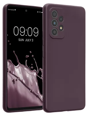 Produktbild von kwmobile Handyhülle für Samsung Galaxy A53 5G Hülle - weiche Silikon Case metallisch schimmernd - Schutzhülle Cover - Metallic Brombeere