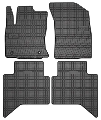 Produktbild von Gummi-Fußmatten für Toyota Hilux VIII 2015- – 4-tlg, Schwarz, passgenau – Wielganizator SolidPRO
