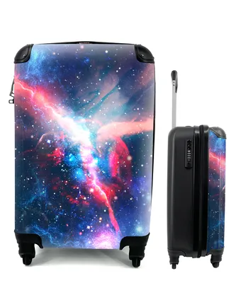 Produktbild von MuchoWow® Koffer Handgepäck Trolley Rollkoffer Kleine Reisekoffer mit 4 Rollen - Farben - Raum - Licht - Cabin Size < 55x40x23 cm & 55x40x20 cm - Fotokoffer - Kabinenkoffer - Boardgepäck - Reise-Box - Reisekoffer - Reisegepäck - Koffer mit Bild - Trolley für Kinder