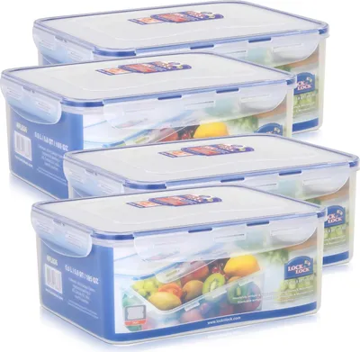 Produktbild von Lock&Lock HPL836 Vorratsdose 5,5L - Luft und Wasserdicht - rechteckig (4er Pack)