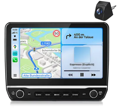 Image de Autoradio avec caméra de recul pour Fiat Ducato/Citroën Jumper/Peugeot Boxer 2006-2025, sans fil, CarPlay, Android Auto, GPS, 2+64 Go, Wi-Fi, DSP, DAB+