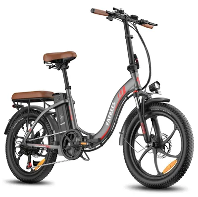 Image de Vélo électrique F20 Pro - Vélo électrique pliable - Moteur 250 W - Batterie 36 V 20 Ah - Autonomie jusqu'à 100 km - Pneus Fatbike de 51 cm - Gris métallisé