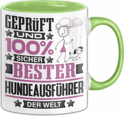 Produktbild von Hundeausführer Geschenk Lustiger Spruch für Hundeausführer Geschenkidee Bester Hundeausführer Der Welt (Grün)