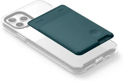 Produktbild von Elago Silikon-Klebekartenhalter fr alle Smartphones, Dunkeltrkis