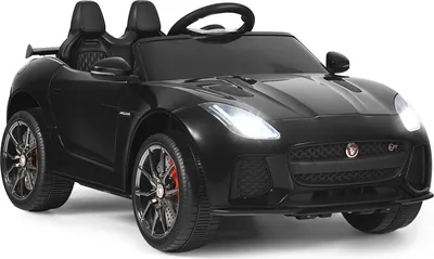 Produktbild von GOPLUS Jaguar Elektrofahrzeug mit Musik, Elektrisches Kinderauto mit Vor- und Rückwärtsschalter, 12V Akku/Elektrisches Auto, Spielfahrzeug für Kinder