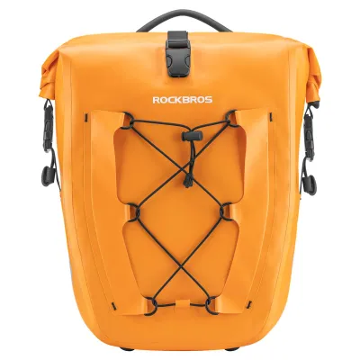 Produktbild von ROCKBROS 1 pcs Gepäckträgertasche Fahrradtasche für Gepäckträger, 25L-32L, Wasserdicht, Orange