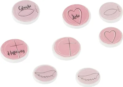 Produktbild von Holzstreudeko, 8 Stück, rosa, ∅ 1,9 cm