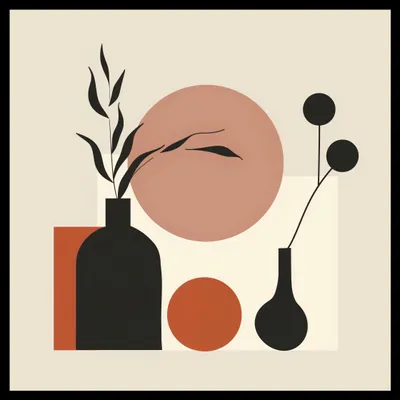 Produktbild von Plakat 60x60cm Pflanzen Tisch