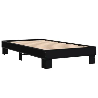 Produktbild von Bettgestell Schwarz 90x200 cm Holzwerkstoff und Metall