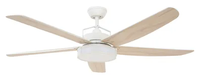Immagine prodotto di Ventilatore da soffitto a risparmio energetico con luce LED e telecomando Louisville Bianco 158 cm