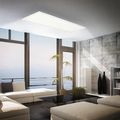 Zdjęcie produktu dla Lampa sufitowa LED panel 100cm płaska lampa sufitowa łazienkowa 4000K IP44 wodoodporna biała