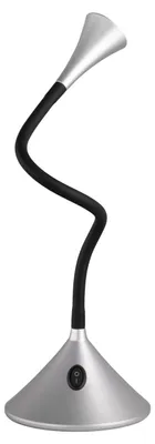 Produktbild von Flexible 2in1 Tischlampe Wandlampe biegsam in Schwarz/Silber Schreibtischlampe