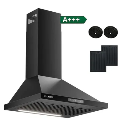 Produktbild von KB ELEMENTS Dunstabzugshaube unterbau 60cm, Unterbauhaube 60 cm, 650 m³/h, Touch- und Gestensteuerung, Doppelter motor, Abluft, Umluft