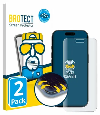Produktbild von 2x BROTECT Fullscreen Schutzfolie für Apple iPhone 17 Pro Max Displayschutz Folie Fullcover Matt Entspiegelungsfolie