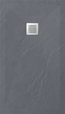 Produktbild von Balneo Duschwanne Stone Tray Mineralwerkstoff 90x140x2,5cm dunkelgrau rechteckig rutschfest