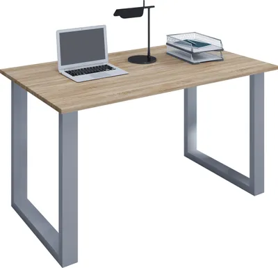 Produktbild von VCM Schreibtisch, 160 x 80 cm, Computertisch mit Metallgestell, Bürotisch für Homeoffice und Arbeitszimmer - Lona U