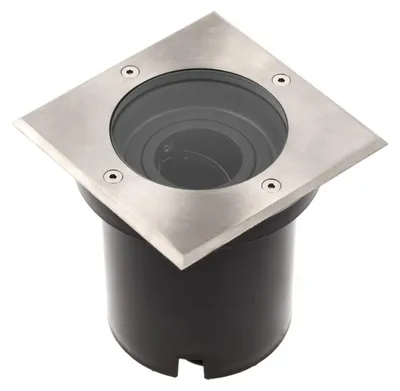 Produktbild von GTV lighting - Auflaufleuchte BETA-K mit Winkelverstellung- Überrolllampen Wegeleuchten - Eingebaute GU10-Buchse, Feuchtigkeitsbeständigkeit IP 67, Beweglicher Kopf, AC220-240V, 50/60Hz, inox