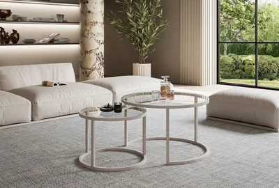 Produktbild von Couchtisch-Set CIRI 2in1 GLASS KASZMIR