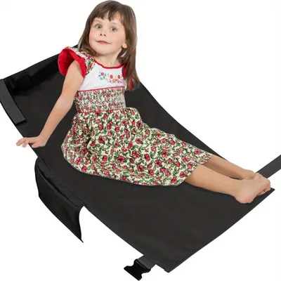 Imagen del producto de Reposapiés plegable, 79 x 44 cm, para niños, reposapiés de viaje para avión