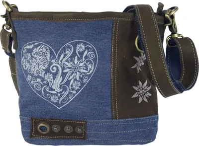 Produktbild von Domelo klein Trachtentasche Canvas Umhängetasche Damen Tasche Dirndltasche Handtasche Crossbody Bag Schultertasche Canvastasche Wiesn Accessoires Frauen Taschen Geschenke