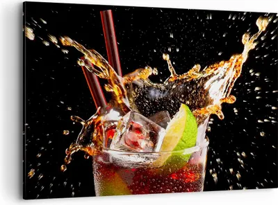 Produktbild von Bild auf Leinwand - Leinwandbild - Trinken saft cocktail nachtisch - 100x70cm - Wand Bild - Wanddeko - Leinwanddruck - Bilder - Kunstdruck - Leinwand bilder - Wandkunst - AA100x70-2223