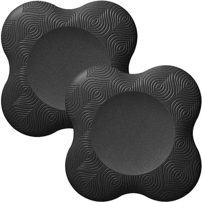 Immagine prodotto di 2 ginocchiere da yoga - Tappetino da yoga antiscivolo - Cuscino per l'equilibrio - Tappetino da fitness - 20×20×2 cm - nero