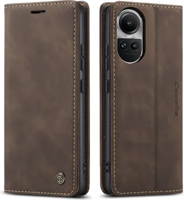 Produktbild von Oppo Reno10 Hülle, Retro Kunstledertasche mit Standfunktion Schutzhülle für Oppo Reno10 / Reno10 Pro Kaffee