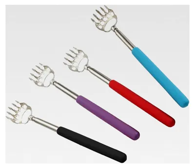 Produktbild von Rückenkratzer für Herren, tragbar und ausziehbar, mit Gummigriffen, 4 Stück