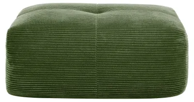 Immagine prodotto di Pouf - Poggiapiedi in tessuto verde con struttura in metallo