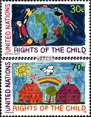 Produktbild von Briefmarken UNO - New York 1991 Mi 615-616 (kompl.Ausg.) gestempelt Rechte des Kindes