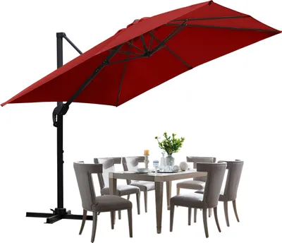 Produktbild von Bettizia Sonnenschirm Beleuchtung Ampelschirm 300 cm Garten Schirm Pavillon UV50+ Rot