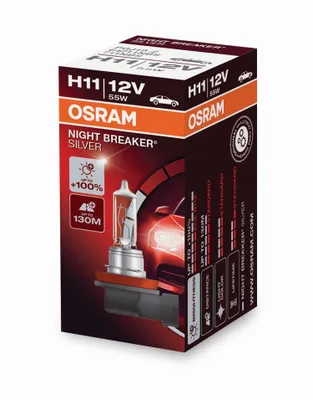 Immagine prodotto di 1 pezzo OSRAM NIGHT BREAKER SILVER +100% lampadine per fari / attacco H11