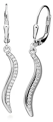 Produktbild von Hä ngeohrringe aus Silber mit klaren Zirkonen Beauty SC597
