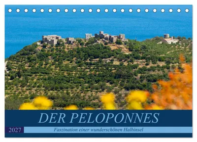 Produktbild von DER PELOPONNES (Tischkalender 2027 DIN A5 quer), CALVENDO Monatskalender