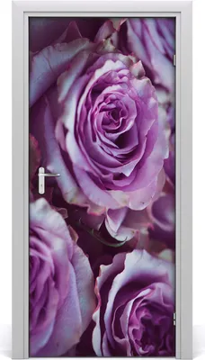 Produktbild von Tulup Türaufkleber 95x205 cm Dekorative Aufkleber Selbstklebend Wasserdichte Tapete Abnehmbar Schlafzimmer Wohnzimmer Wohnkultur - lila Rosen