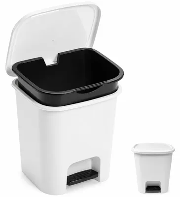 Image de Poubelle à pédale de 7,5 litres avec bac intérieur amovible