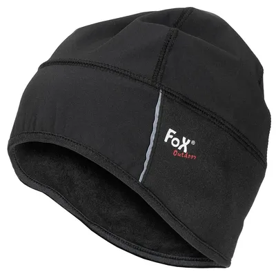 Zdjęcie produktu dla Fox Outdoor Beanie Soft Shell, wodoodporna, wiatroszczelna, czarna
