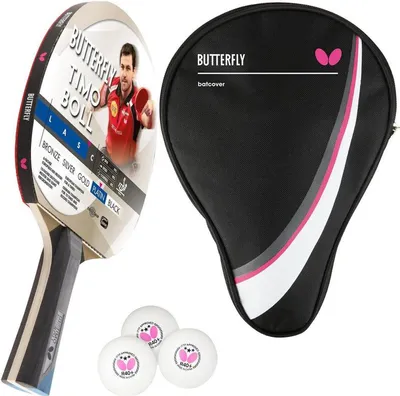 Produktbild von Butterfly 1x Timo Boll Platin 85026 Tischtennisschläger + Tischtennishülle Drive Case + 3 x 3*** 40+ Tischtennisbälle
